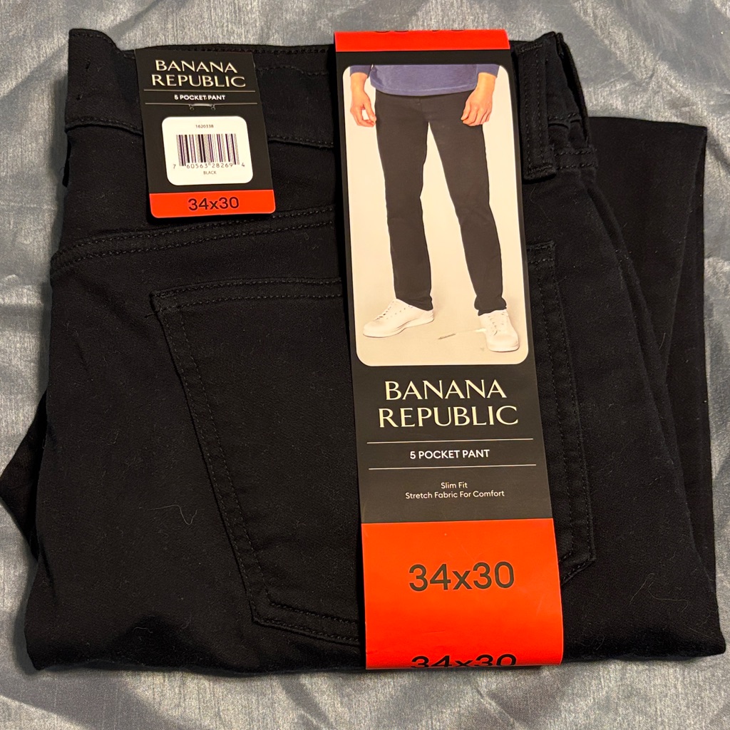Banana Republic Men's Slim Fit Black Jeans